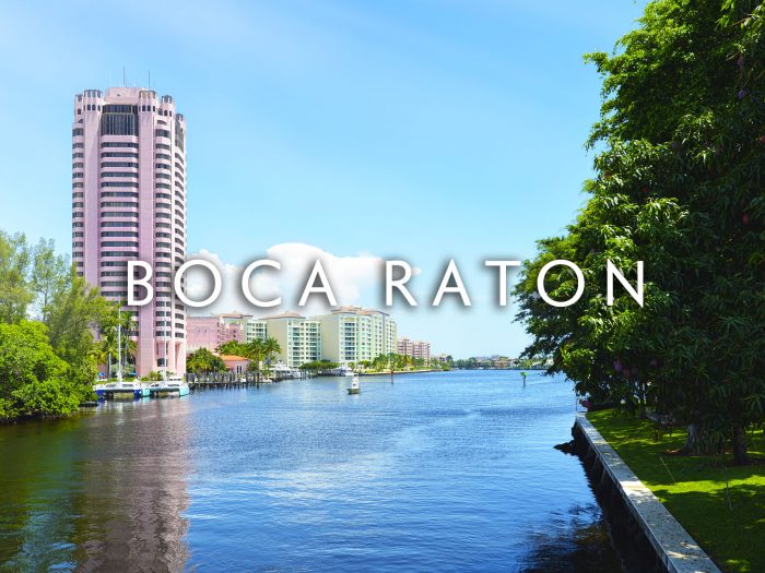 Boca Raton Oceanway with condo building in distance