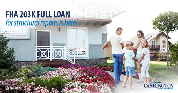 FHA 203K full Loan promotion with family working outside